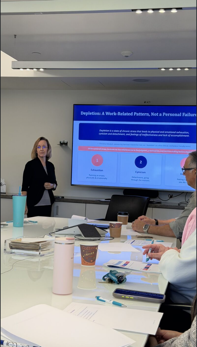 Facilitator presenting workshop material to a team at Seacoast Bank
